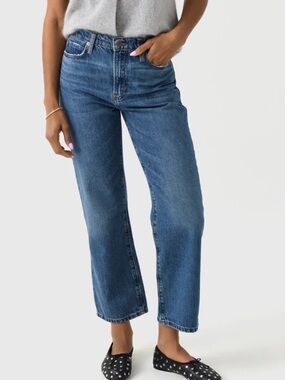 FRAME Le Jane Crop Jeans Atrium Wash Wide Leg Cropped Denim 27